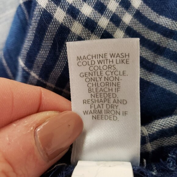 J Jill Women Button Up Ombre Plaid Top Size 3X Long Sleeve Casual Country Office - Picture 9 of 13